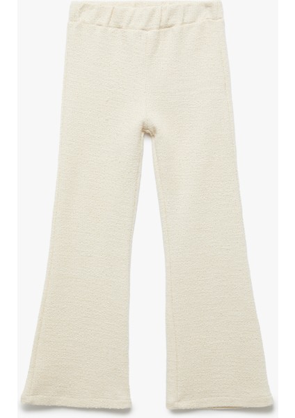 Pamuklu Beli Lastikli Basic Ispanyol Paça Pantolon