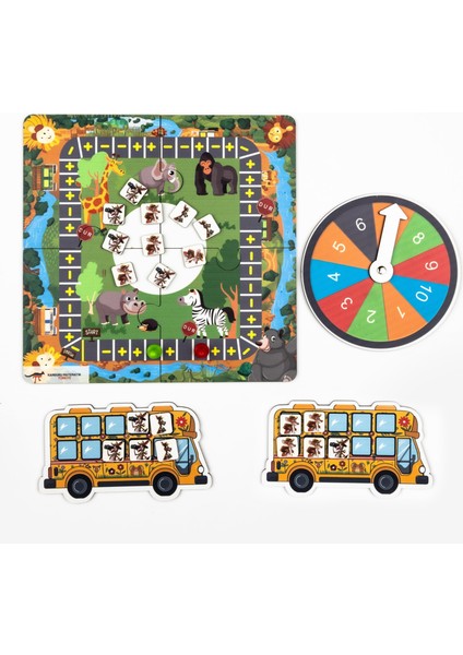 Kanguru Matematik Safari Otobüs Oyunu - Toplama & Çıkarma Işlemi | 2-4 Oyuncu | Müfredata Uyumlu / 5-6 Yaş fiyatları