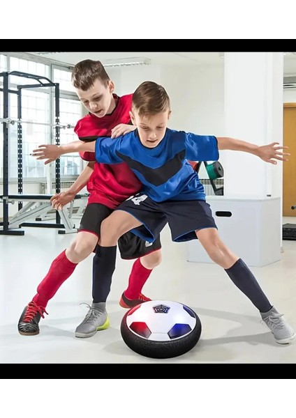 LED Işıklı Uçan Futbol Topu - Dayanıklı, Köpük Tamponlu Hava Yüzen Dış Mekan Eğlencesi Için