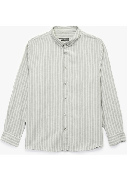 Düğmeli Yaka Pamuklu Regular Fit Uzun Kollu Gömlek modelleri