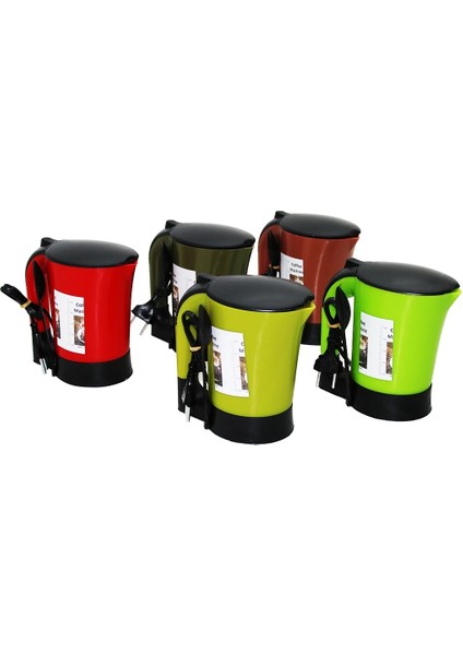 Plastik Renkli Su Isıtıcısı Kettle Elektrikli Cezve (5047)