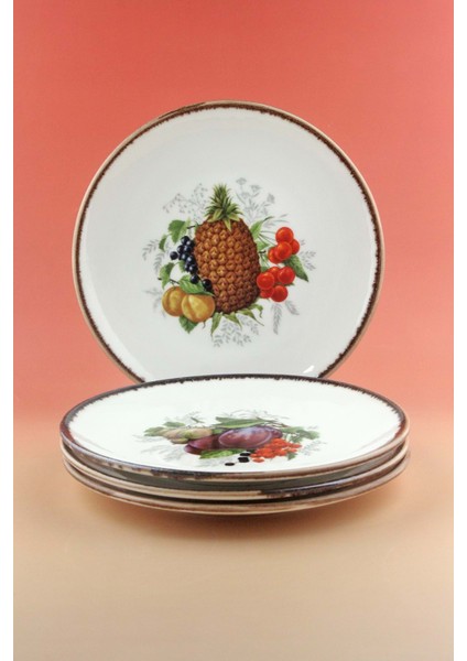 Retro Fruits 4 Parça Porselen Servis Tabağı fiyatları