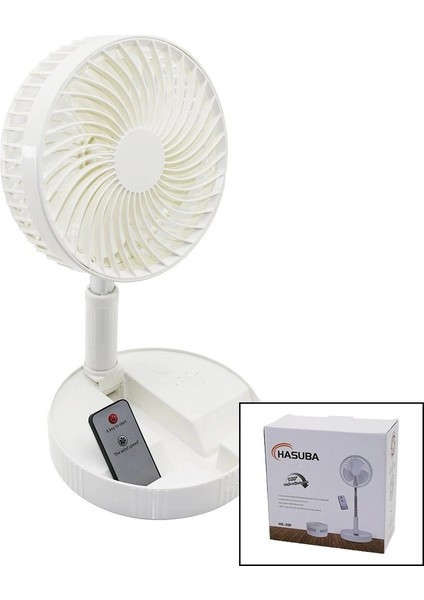 Kumandalı Mini Fan M.üstü Vantilatör Katlanır Fan=19.7cm - Uzayan AYAK=35-102CM Telefonluklu USB Şarj (5047)