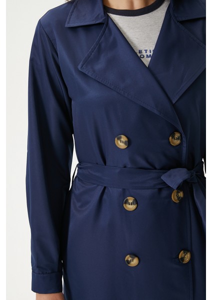 Kadın Light Mevsimlik Lacivert Trençkot fiyatları