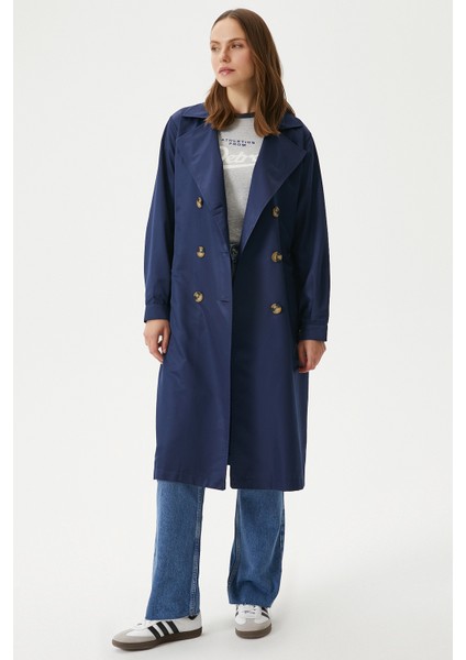 Kadın Light Mevsimlik Lacivert Trençkot