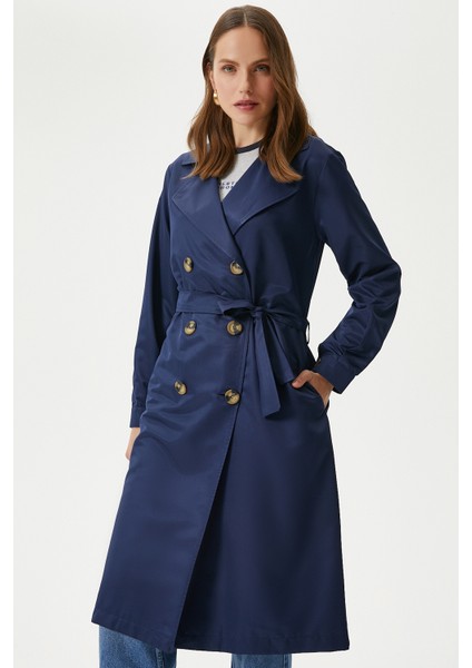 Kadın Light Mevsimlik Lacivert Trençkot