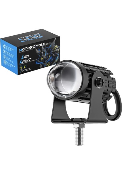 Motosiklet Sis Farı Delici Yüksek Parlak Beyaz Sarı Çift Renk Spot LED Far
