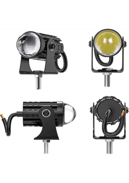 Motosiklet Sis Farı Delici Yüksek Parlak Beyaz Sarı Çift Renk Spot LED Far modelleri