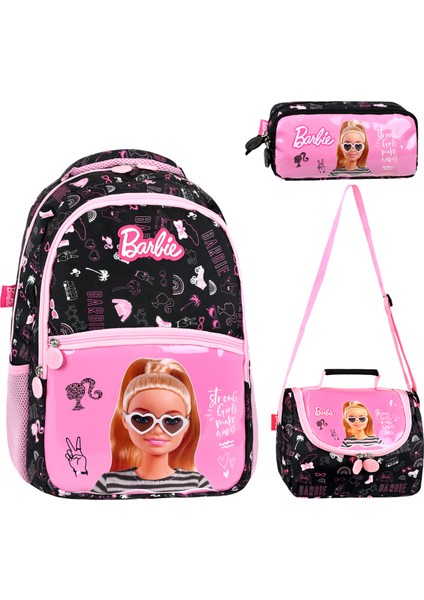 Barbie Lisanslı Ergonomik Ilkokul Çantası 3'lü Set Dayanıklı Malzeme