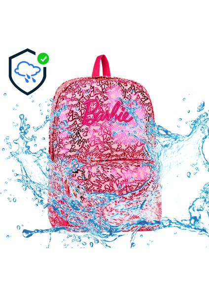 Barbie Parlak Kumaş Lisanslı Okul Sırt Çantası Pembe Desenli modelleri