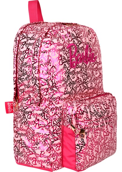 Barbie Parlak Kumaş Lisanslı Okul Sırt Çantası Pembe Desenli fırsatları