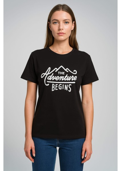 Baskılı Desenli T-Shirt %100 Pamuk