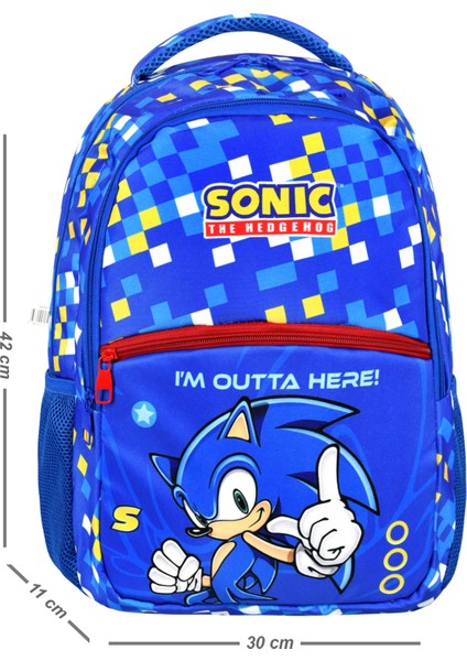 Sonic Lisanslı Ergonomik Ilkokul Çantası ve Kalemlik Dayanıklı Malzeme, Su Geçirmez Tasarım modelleri