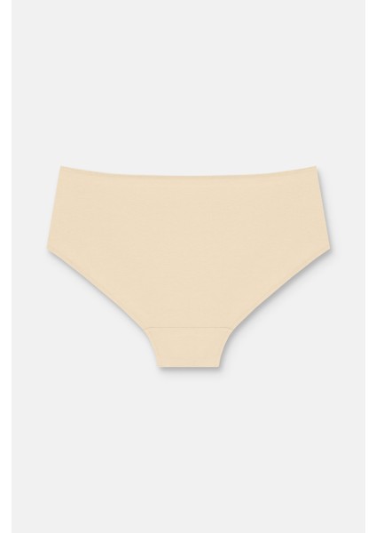 3 Lü Paket Yüksek Bel Slip Külot - Siyah/Beyaz/Ten Rengi