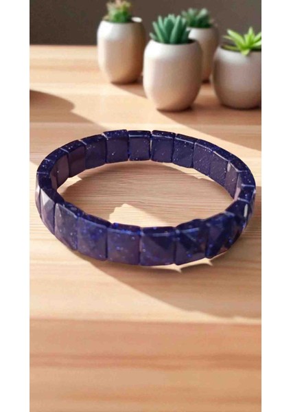 Lapis Lazuli Doğal Taş Elmas Kesim Doğal Taş Bileklik modelleri