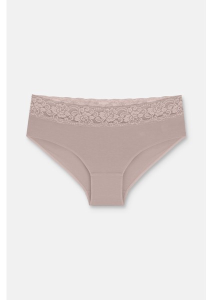 3 Lü Pamuklu Brazilian Şort - Ekru/Vizon/Pembe modelleri