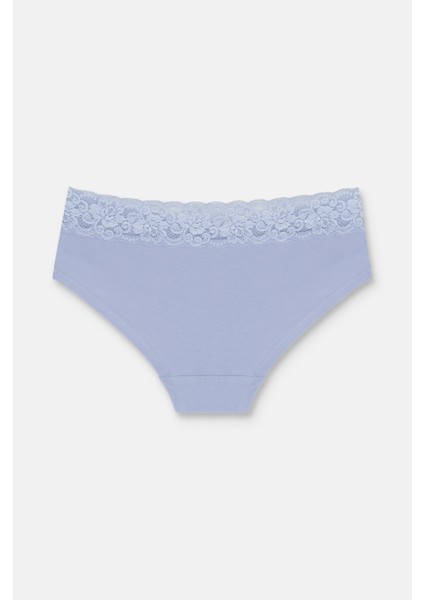 3'lü Pamuklu Brazilian Hipster Şort Külot - Lila - İndigo - Taş S indirimleri