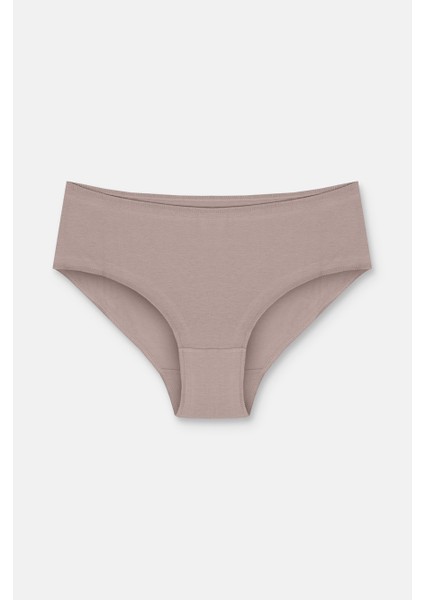 3'lü Paket Yüksek Bel Slip Külot - Ekru - Vizon - Pembe L modelleri
