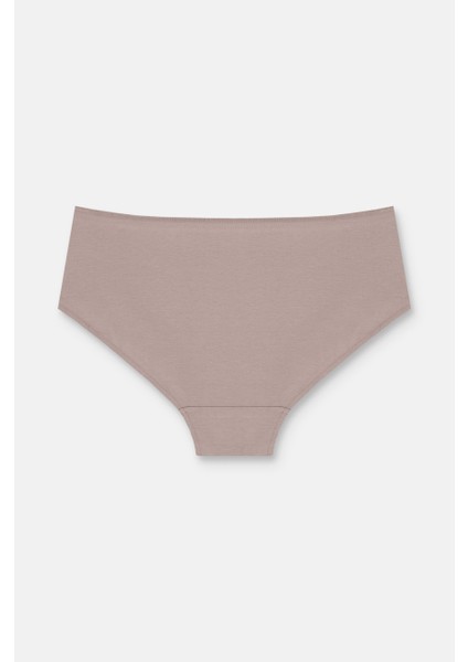 3'lü Paket Yüksek Bel Slip Külot - Ekru - Vizon - Pembe L indirimleri