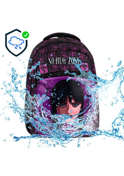 Wednesday Lisanslı Ergonomik Ilkokul Çantası ve Kalemlik Dayanıklı Malzeme, Su Geçirmez Tasarım modelleri