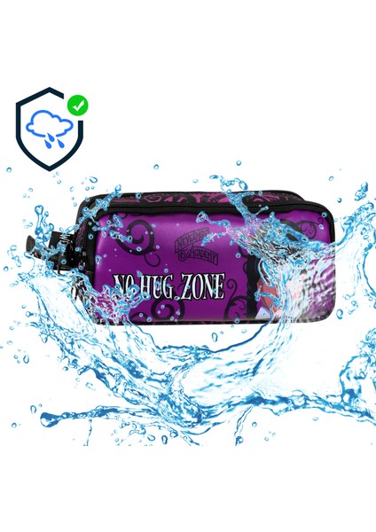 Wednesday Lisanslı Ergonomik Ilkokul Çantası ve Kalemlik Dayanıklı Malzeme, Su Geçirmez Tasarım