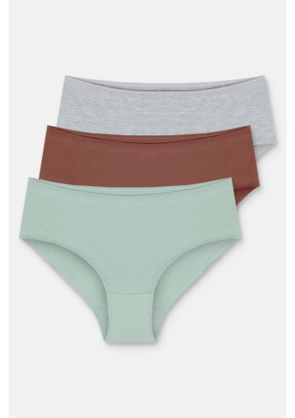 3'lü Paket Yüksek Bel Slip Külot