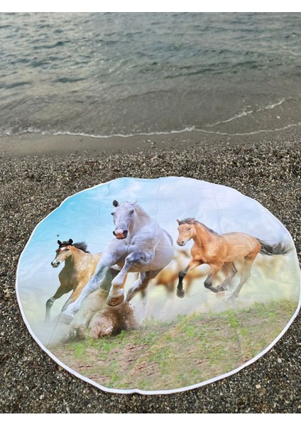 Yuvarlak Plaj, Kamp, Piknik Örtüsü Çap 150 cm