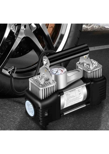 İyisi Yok Çift Pistonlu Set 150 Psi 85 Lt Araba Bot Lastik Şişirme Pompası fırsatları