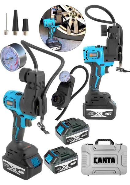 48V Yüksek Basınç Lastik Hava Şişirme Pompası Araba Bot Bisiklet Top Balon Kamyon Tekerlek Aleti