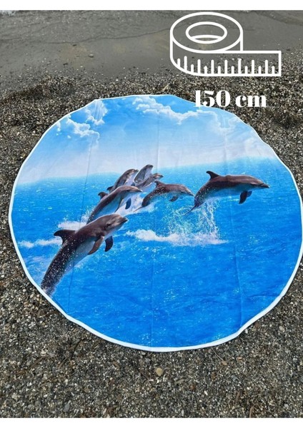 Yuvarlak Plaj, Kamp, Piknik Örtüsü Çap 150 cm