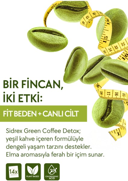 ® Green Coffee Detox | Antioksidan Destekli Şekersiz Yeşil Kahve – Yeşil Elma Aromalı modelleri