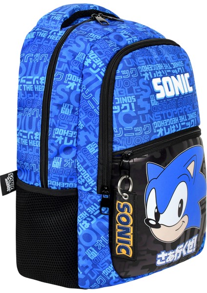 Sonic Lisanslı Ergonomik Ilkokul Çantası ve Kalemlik Dayanıklı Malzeme, Su Geçirmez Tasarım