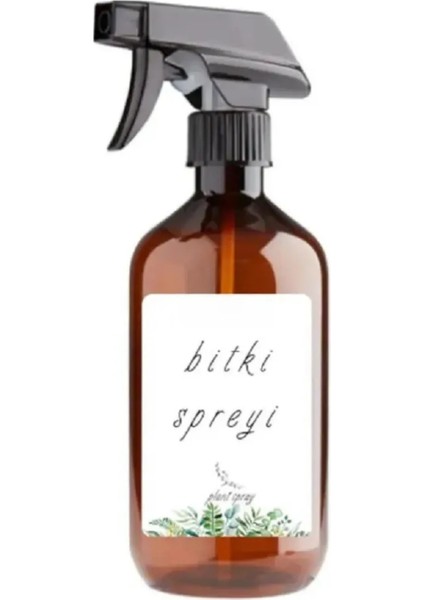 Çok Amaçlı Boş Boş Amber Kahverengi Sprey Başlıklı Cam Şişe Bitki Spreyi 500ML