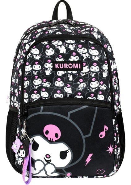 Kuromi Lisanslı Ergonomik Ilkokul Çantası & Kalemlik Dayanıklı ve Su Geçirmez Malzeme