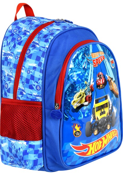 Hot Wheels Lisanslı Ergonomik Ilkokul Çantası ve Kalemlik Dayanıklı Malzeme, Su Geçirmez Tasarım