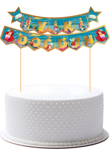 Deniz Kızı Pasta Üstü Banner