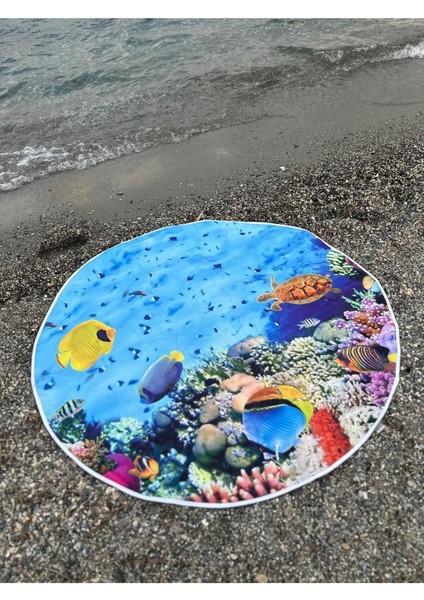 Yuvarlak Plaj, Kamp, Piknik Örtüsü Çap 150 cm