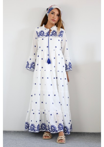 Prive Nakış Detaylı Astarlı Uzun Elbise fiyatları