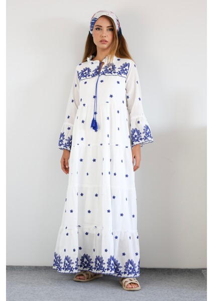 Prive Nakış Detaylı Astarlı Uzun Elbise fırsatları