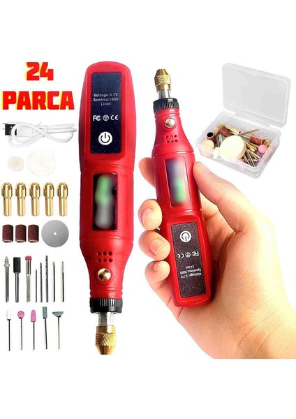 Mini Şarjlı Gravür Taşlama Parlatma Kalem USB Akülü Döner Tool Kit Ağaç Işleme Dremel Araçları Mini