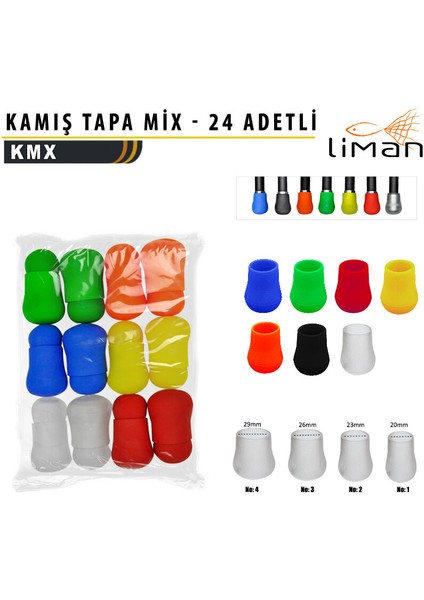 Kamış Tapa Mix 24 Adetli