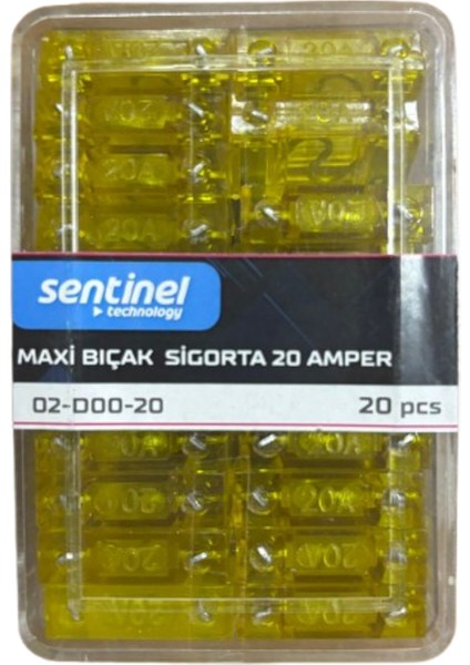 Maxi Bıçak Sigorta 20 Amper 20 Adet Fiyatı