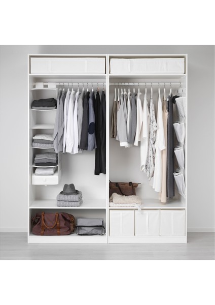 Skubb Kutu Seti 31 x 55 x 33 cm Beyaz Kumaş Fermuarlı Gardırop ve Raf Düzenleyici fırsatları