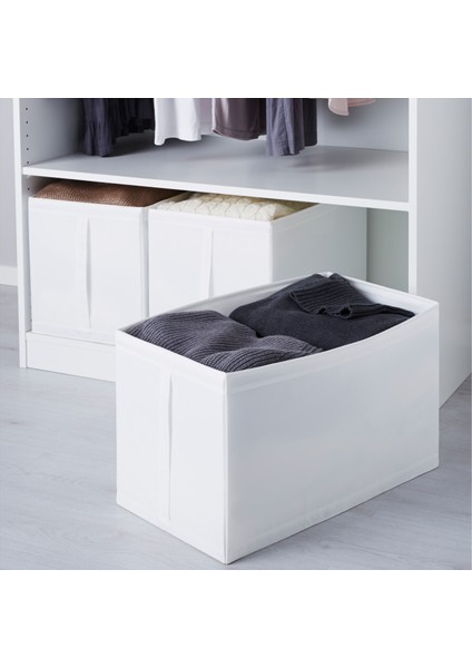 Skubb Kutu Seti 31 x 55 x 33 cm Beyaz Kumaş Fermuarlı Gardırop ve Raf Düzenleyici indirimleri