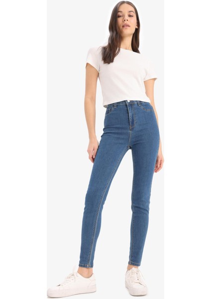 Jegging Yüksek Bel Bilek Boy Dar Paça Basic Düz Jean Pantolon B7498AX25SP fiyatları