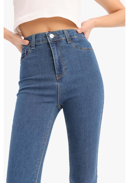 Jegging Yüksek Bel Bilek Boy Dar Paça Basic Düz Jean Pantolon B7498AX25SP indirimleri