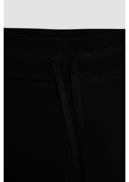 Jogger Triko Pantolon Cepli Basic Düz Beli Lastik Bağcıklı R1701AZ24WN