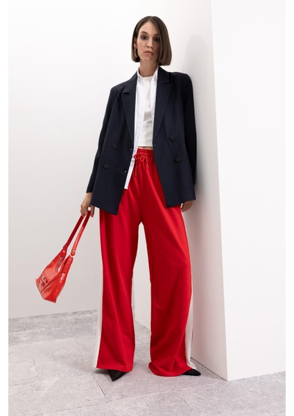 Coool Wide Leg Geniş Bol Paça Eşofman Altı Geniş Paça Beli Lastikli Bağcıklı Şeritli D4764AX24AU fiyatları