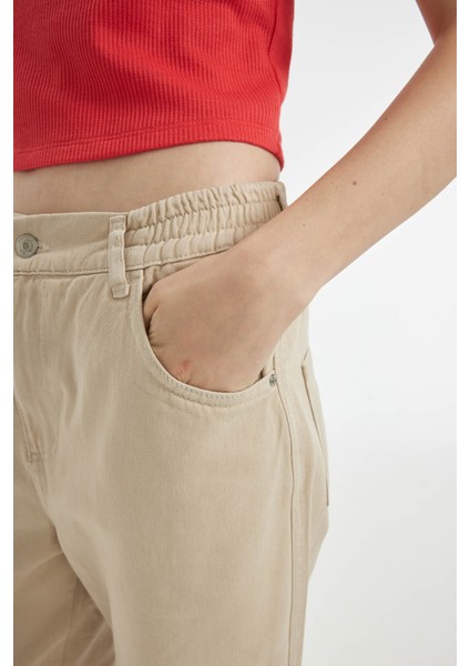 Jogger Pantolon Gabardin Kumaş Normal Bel Basic Düz Kargo Cepli B0454AX24AU indirimleri