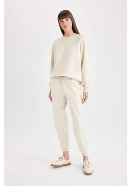 Regular Fit Jogger Eşofman Altı Basic Düz Beli Lastikli Bağcıklı Cepli V2699AZ24WN fiyatları